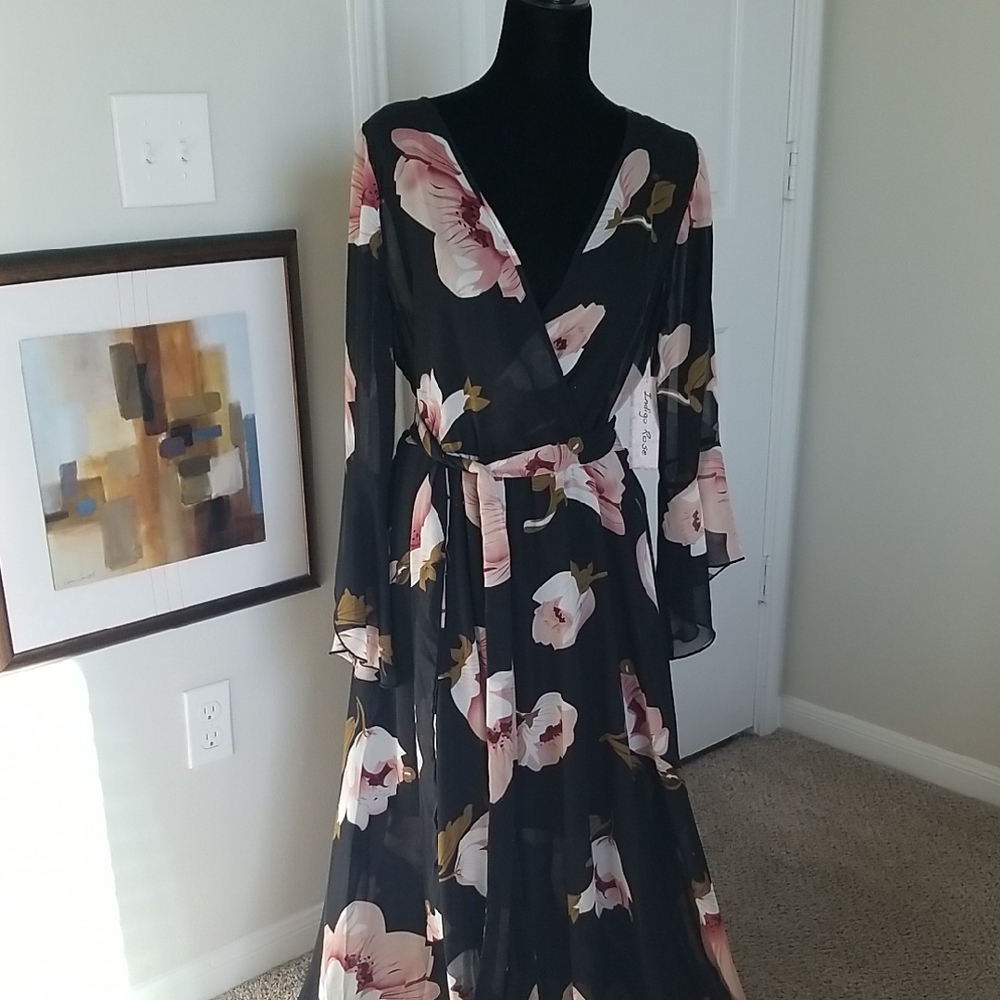 Floral Black Dress Indigo Rose
